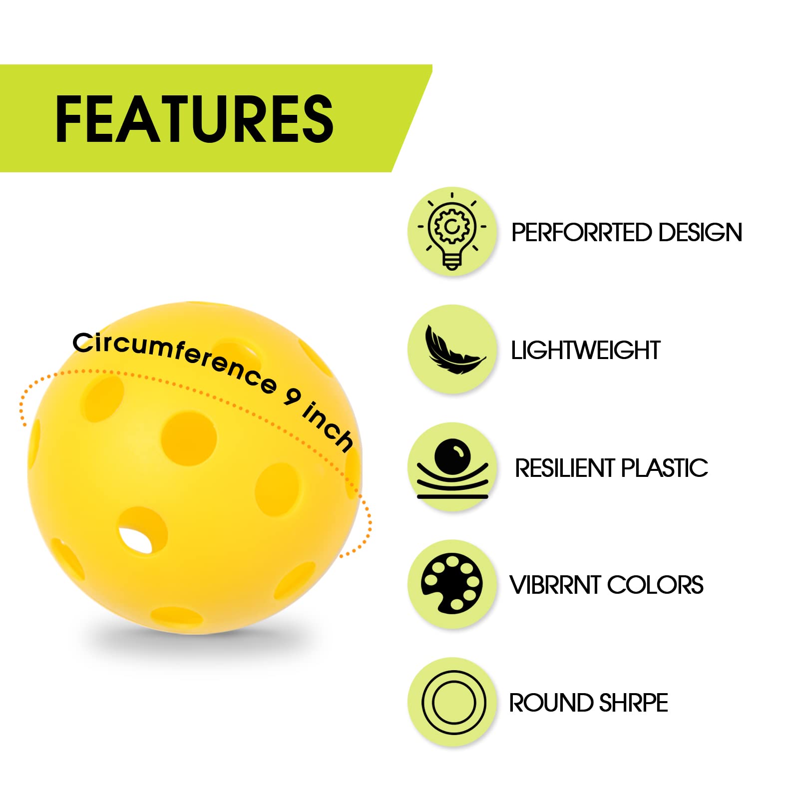 Avesfer 9-Inch Plastic Practice Baseballs with Mesh Bag - Anti-Crack Soft Training Baseballs for Hitting & Batting | Lightweight Hollow Design for Indoor/Outdoor Team Drills & Coaching | Perfect for Youth Training, Backyard Practice & Baseball Skill Development