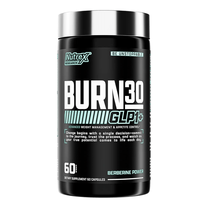 Nutrex BURN30 GLP1+ Caffeine Free Fat Burner Supplement for Weight Loss & Metabolism Boost - Supports Healthy Energy & Appetite Control for Men & Women - Ideal for Keto Diet & Fitness Routines