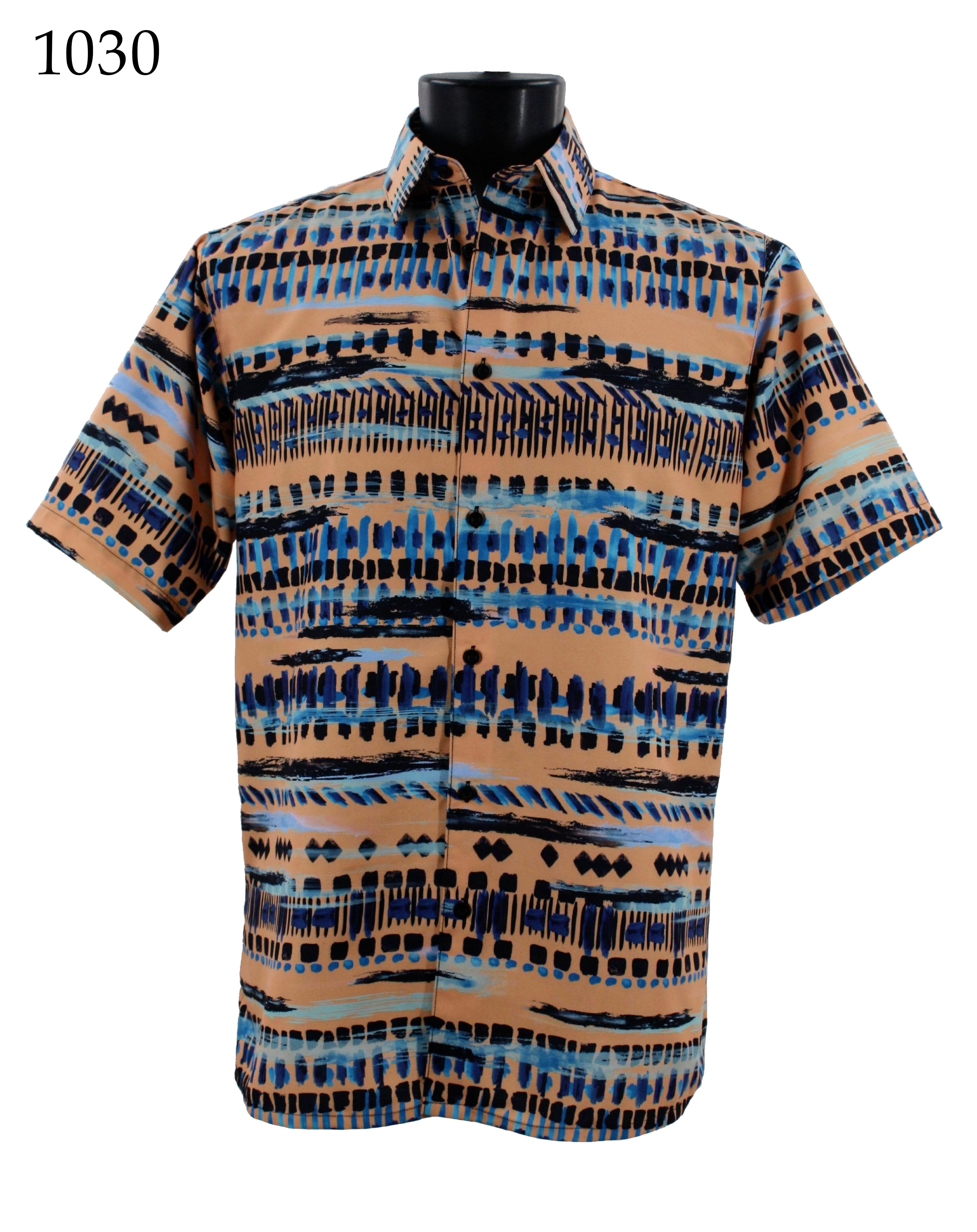 Bassiri Men's Short Sleeve Casual Shirt 1030 - Breathable Cotton Comfort Fit for Summer, Office & Outdoor Activities