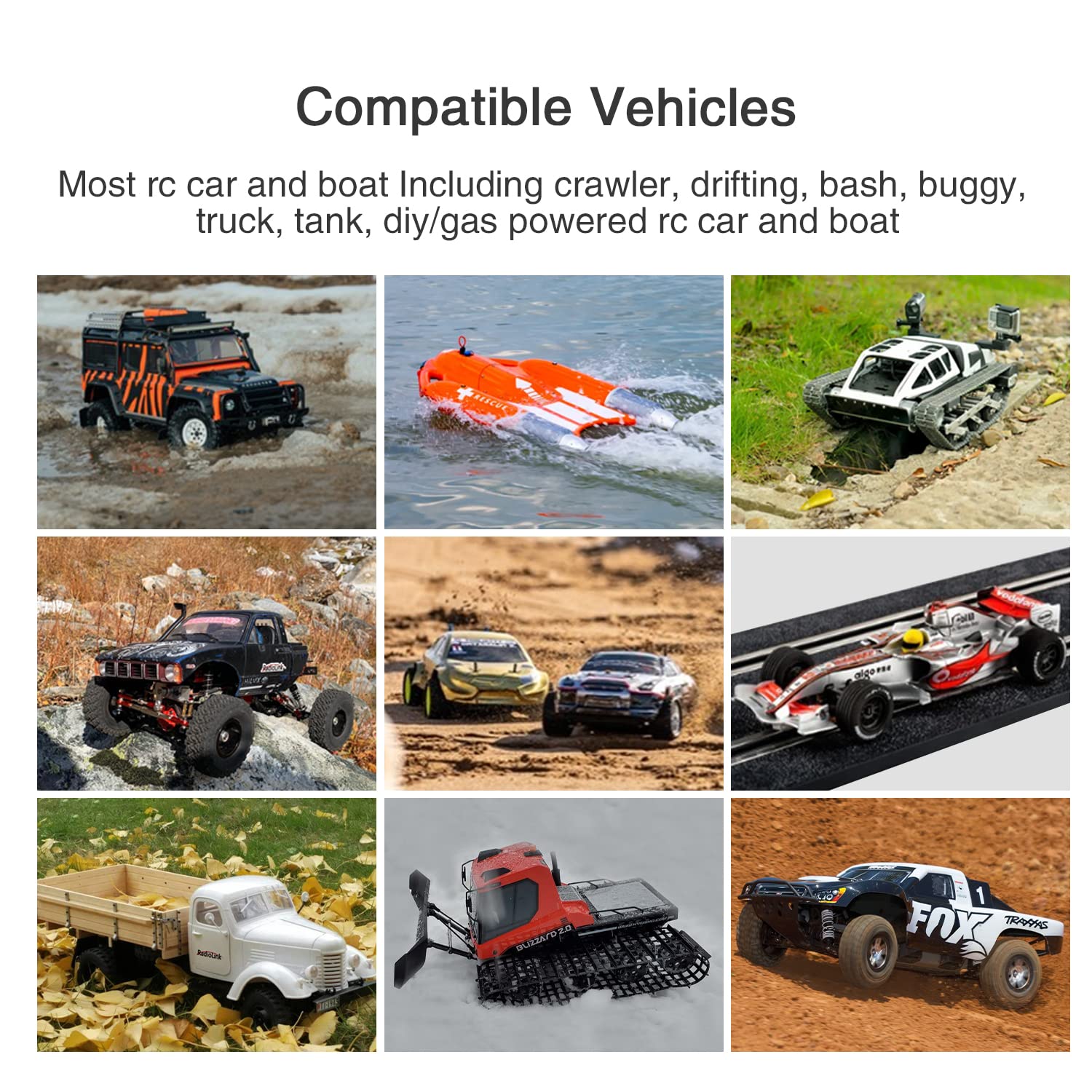 Radiolink RC4GS V3 5-Channel 2.4GHz RC Radio Transmitter with Gyro & 4x R6FG Receivers - 400M Remote Control Kit for RC Cars, Boats, Crawlers, Tanks, Drifting, Buggies | Perfect for Racing, Off-Roading & Hobby Use