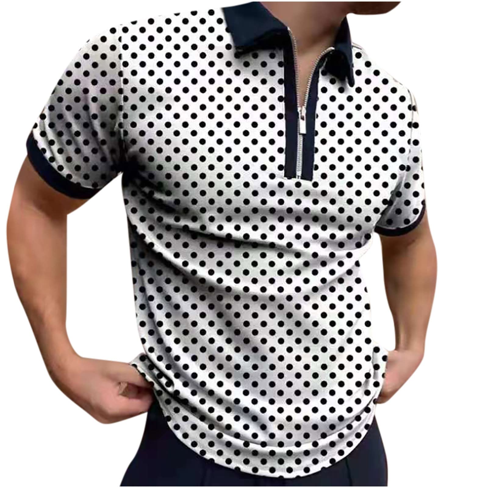 Men's Moisture Wicking Performance Golf Shirts - Short Sleeve Casual Lapel T-Shirts for Summer, Bowling & Outdoor Activities - Breathable Quick Dry Sport Top for Golf, Tennis & Leisure Wear