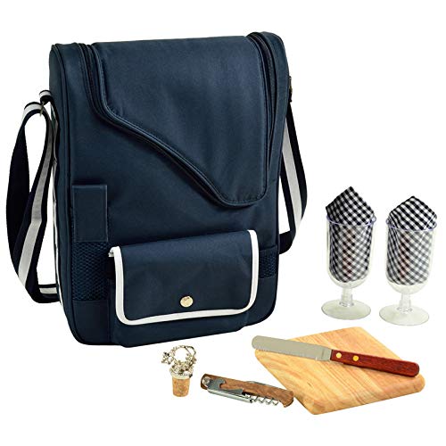 Premium Insulated Wine & Cheese Picnic Tote Bag with Built-in Corkscrew - Perfect for Outdoor Picnics, Beach Parties & Camping Trips
