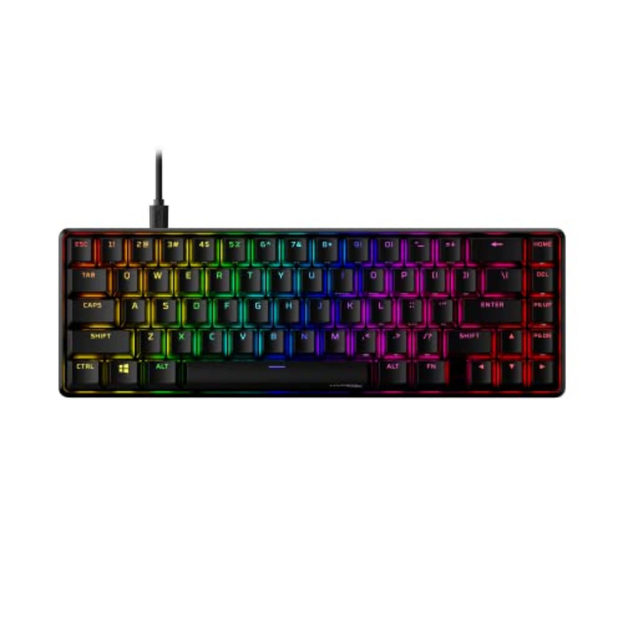 HyperX Alloy Origins 65 Mechanical Gaming Keyboard - Compact 65% Form Factor with Tactile Aqua Switches | Double Shot PBT Keycaps & RGB Backlit | NGENUITY Software Compatible | Perfect for Esports, Streaming, and Office Work