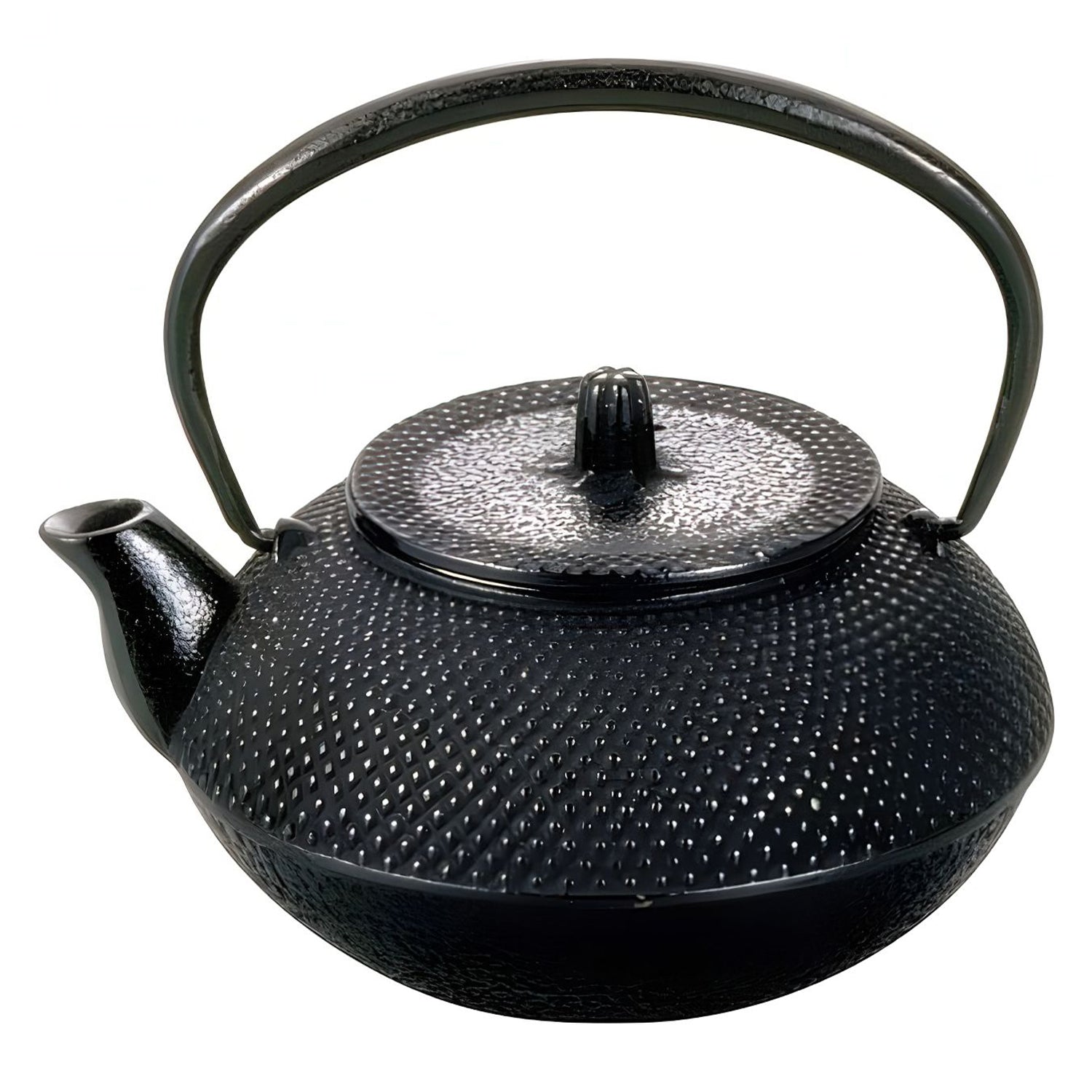 Premium Asahi Cast Iron Tetsukyusu Teapot - Japanese Arare Pattern - 34oz Iron Teapot for Loose Leaf Tea - Perfect for Tea Ceremonies, Home Brewing & Gifts