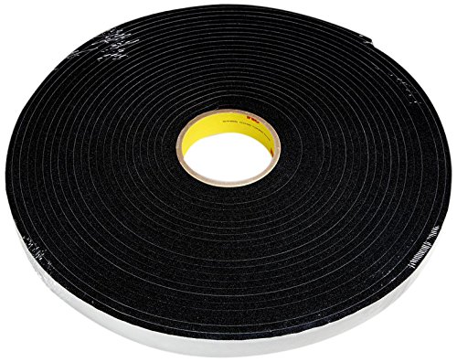 3M Vinyl Foam Tape 4504 - Black, 1 Inch x 18 Yards, 250 Mil Thick (9 Rolls per Case) - Weatherproof Adhesive Tape for Sealing, Insulating & Soundproofing - Ideal for HVAC, Automotive & Home Improvement Projects