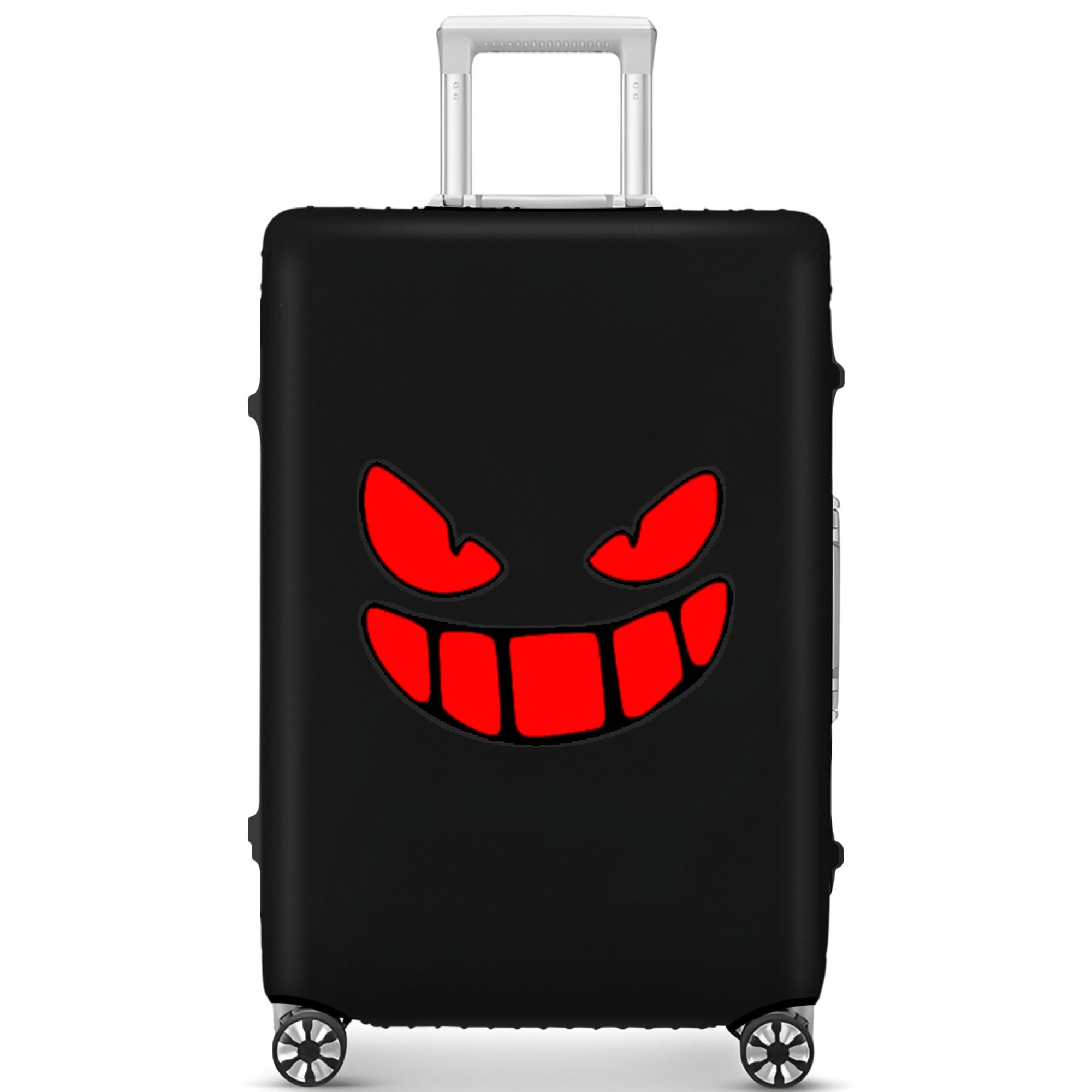Halloween Elastic Luggage Cover Protector for 18-21 Inch Suitcases - Red Eyes Design, Size S | Travel Suitcase Protector for Halloween Trips & Spooky Vacations