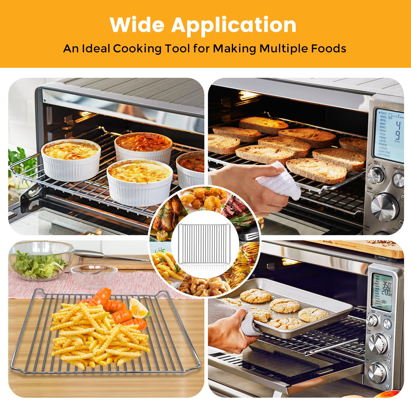 Stainless Steel Replacement Oven Rack for Breville BOV900BSS Air Fryer Toaster Oven - 16.5
