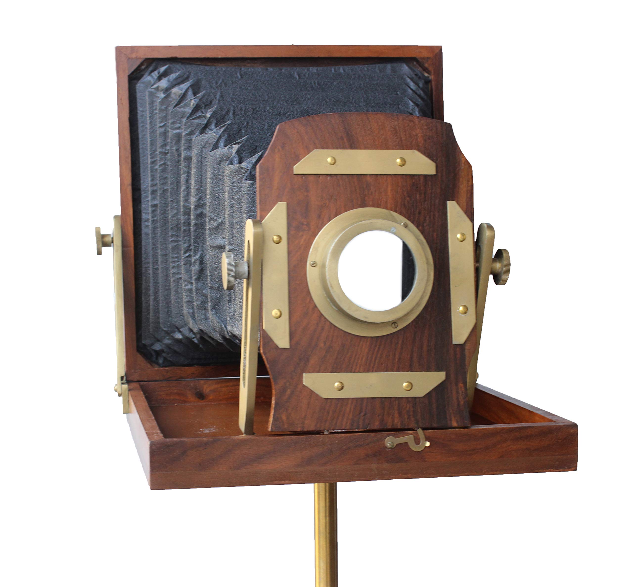 Vintage Wooden Tripod for Retro Cameras - Handmade Classic Royal Brown Tripod 12