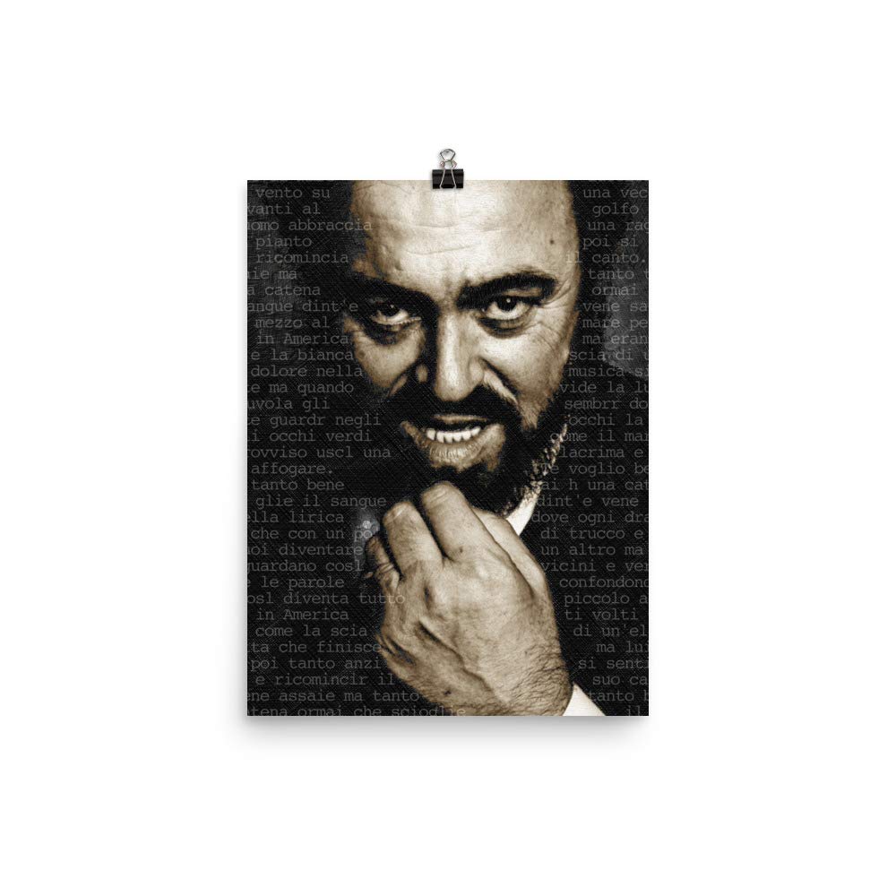 Luciano Pavarotti Poster - High Quality Enhanced Matte Paper Print - Opera Singer Wall Art Decor for Living Room, Bedroom, Office & Music Studio