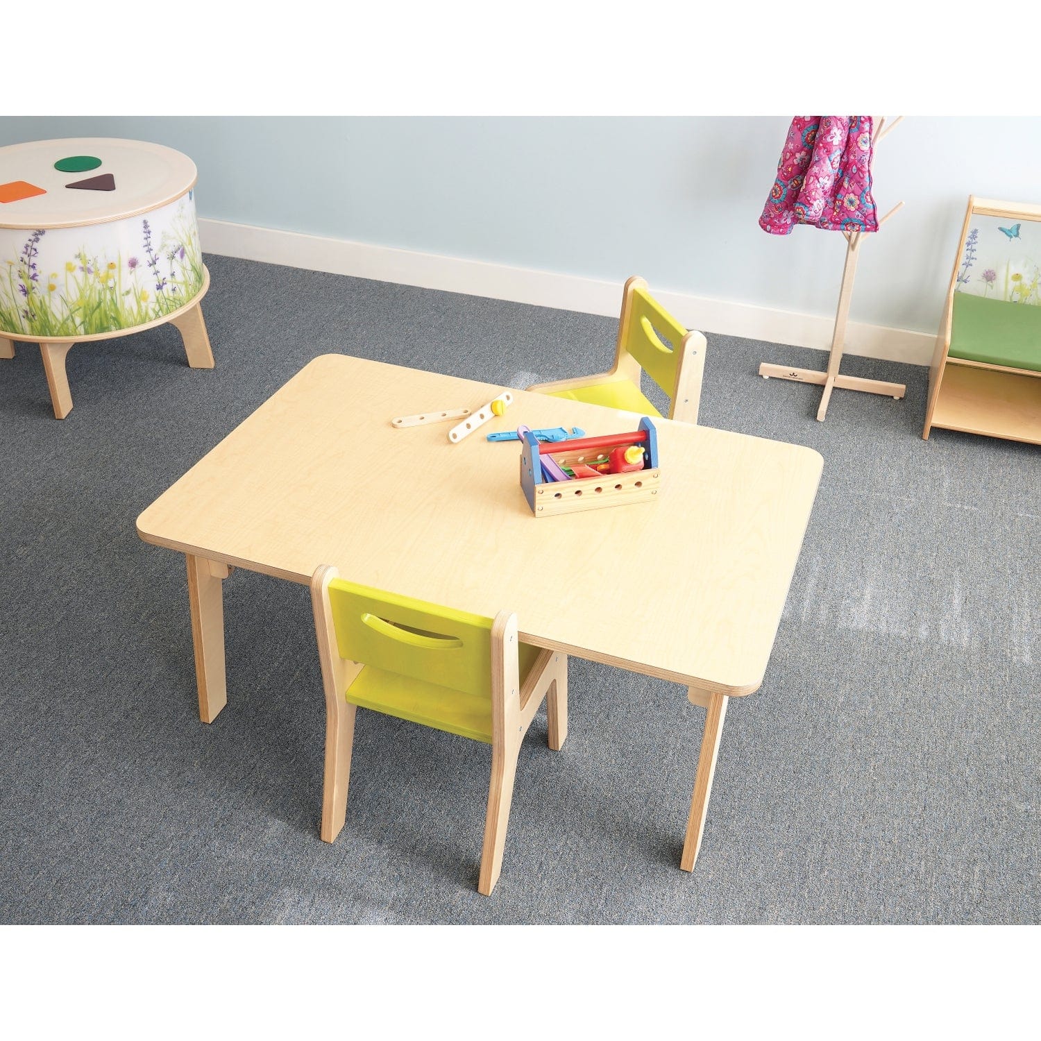 Whitney Plus Rectangle Table - 20 Inch Height - Modern Dining Table for Kitchen, Living Room & Office - Perfect for Small Spaces & Family Gatherings