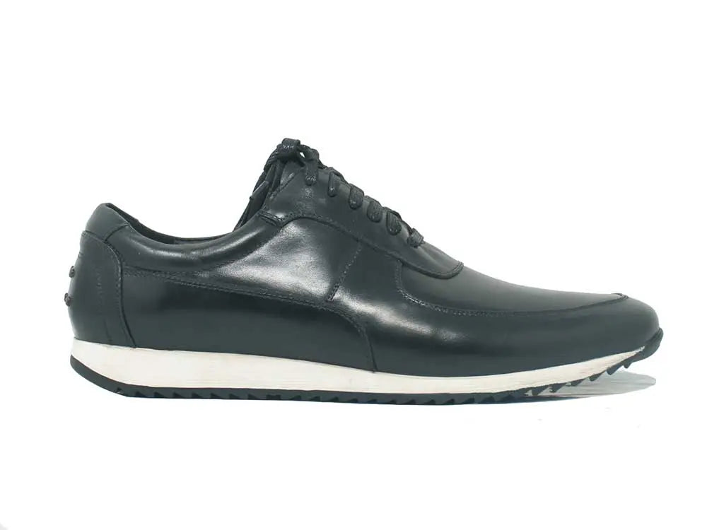 Premium Men's Calfskin Leather Sneakers - Comfortable & Stylish Casual Shoes for Walking, Work & Everyday Wear