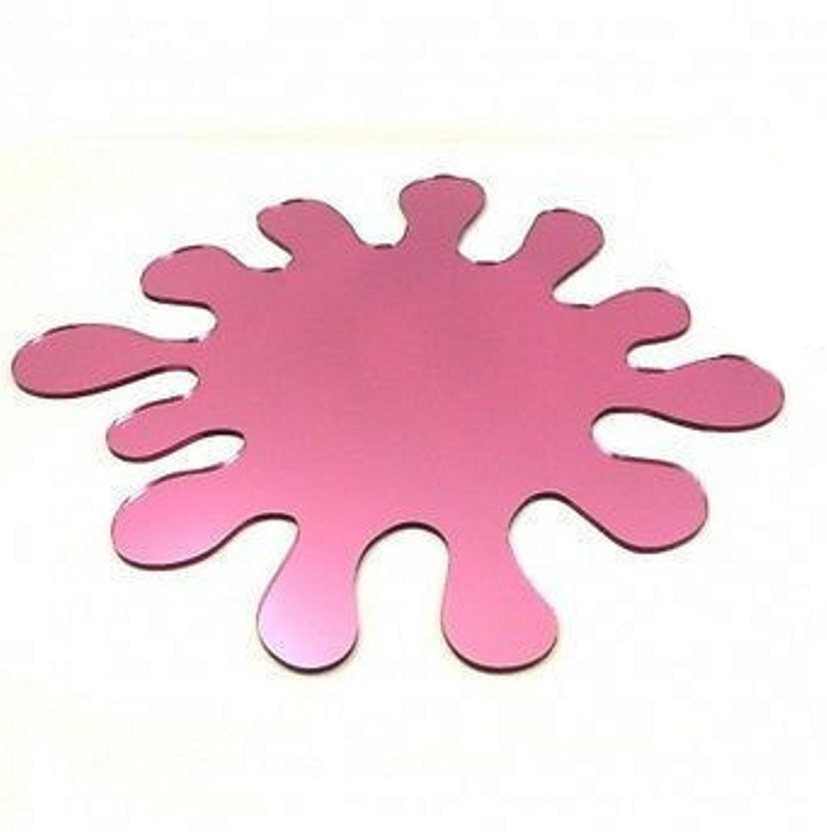 6 Pack Pink Mirror Acrylic Coasters Set - Elegant Drink Coasters for Coffee Table, Bar, Party & Home Decor - Waterproof & Scratch-Resistant