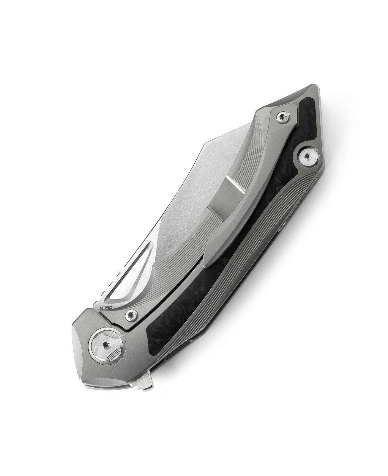 Bestech Knives BT1909A Kasta Framelock Folding Pocket Knife - Gray Titanium Handle, D2 Steel Blade for Outdoor, Camping, EDC & Survival Gear