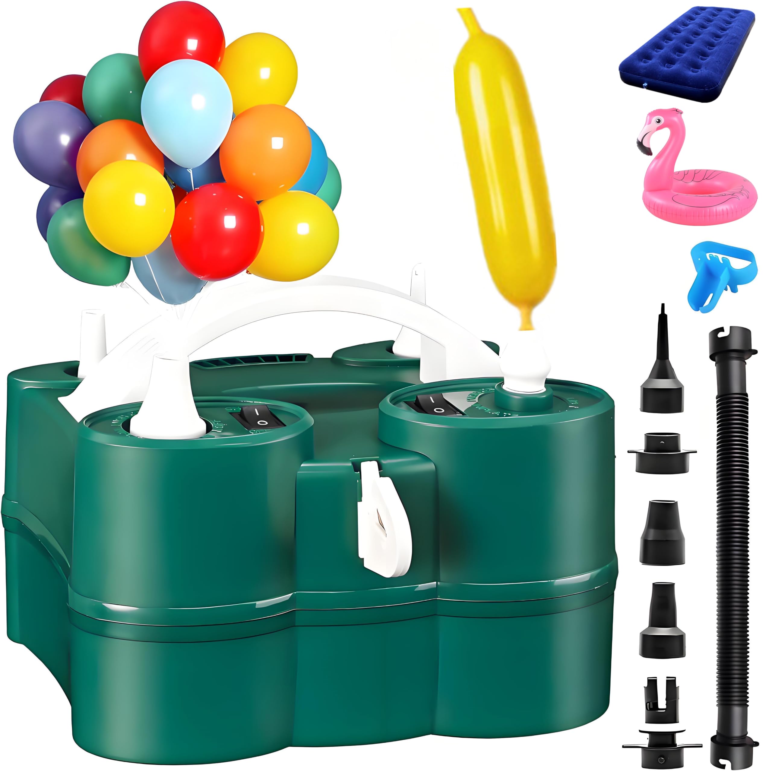 Electric Balloon Pump - 3-in-1 Inflator & Deflator for Latex, Mylar & Foil Balloons (260Q), Pool Floats, Air Beds & Mattresses | Fast Inflation for Parties, Events & Home Use