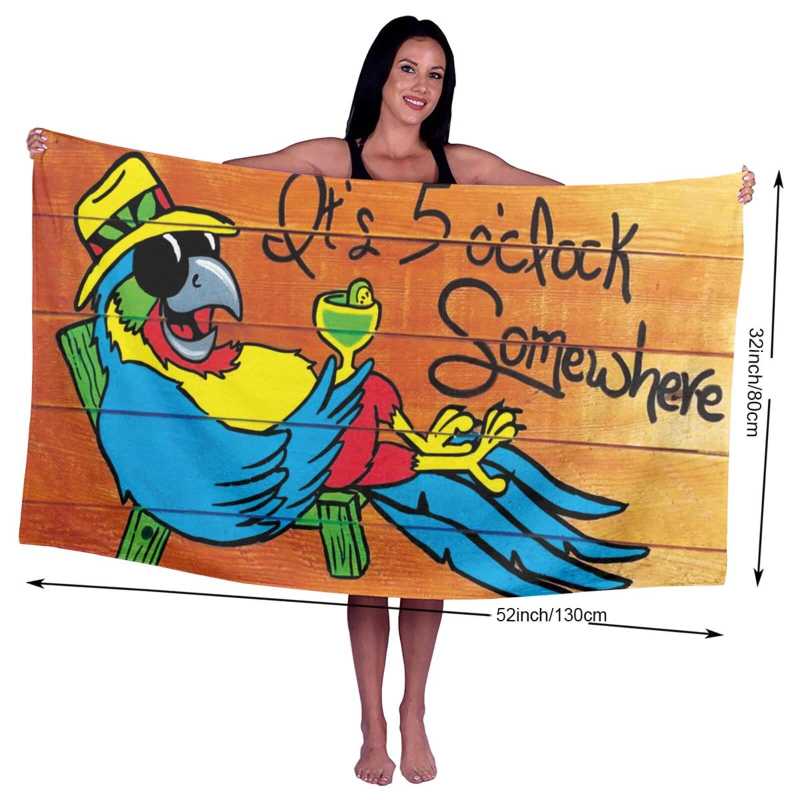 Quick Dry Beach Towel 32x52 Inch - Ultra Absorbent, Lightweight & Large Bath Towel for Adults, Pool, Gym, Spa, Travel - Perfect for Swimming, Shower, Yoga & Lounging by the Beach