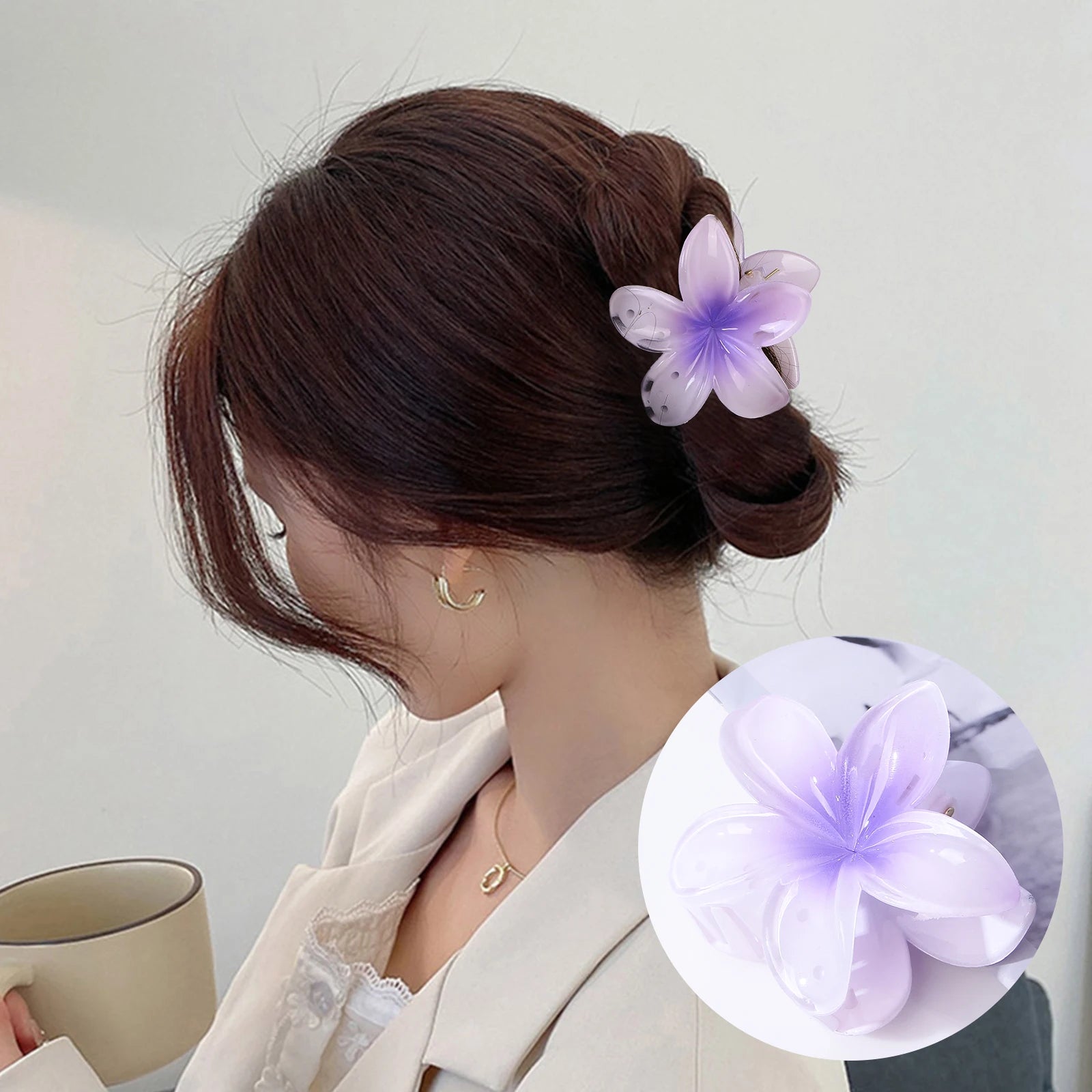 Exotic Frangipani Flower Hair Clip - Elegant and Stylish Hair Accessory for Women, Perfect for Weddings, Parties, and Everyday Wear
