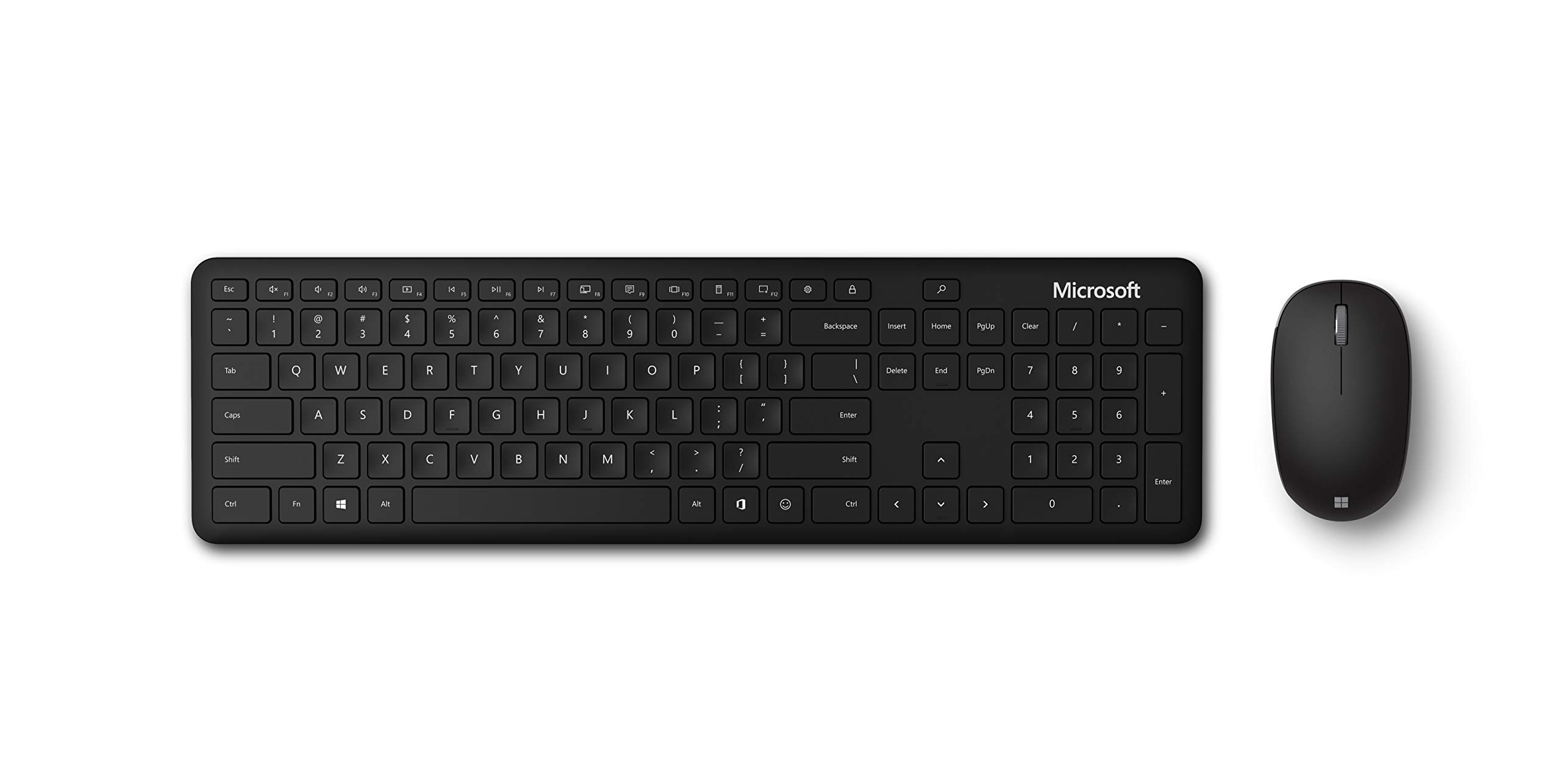 Microsoft Bluetooth Desktop Keyboard and Mouse Combo - Matte Black | Slim Wireless Design | Long Battery Life | Compatible with Windows & Mac | Perfect for Home Office & Remote Work