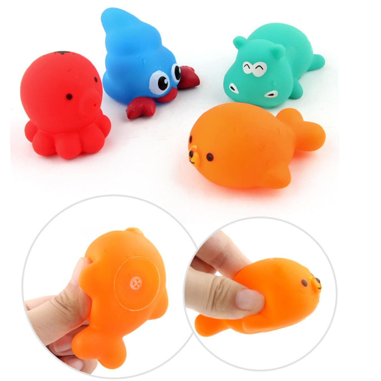 VICASKY 12 Pcs Cute Kitten & Sea Animal Bath Toys Set - Non-Toxic Bathtub Toys for Toddlers & Kids - Fun Bath Time Play for Baby Boys & Girls - Perfect for Sensory Play & Early Learning Development