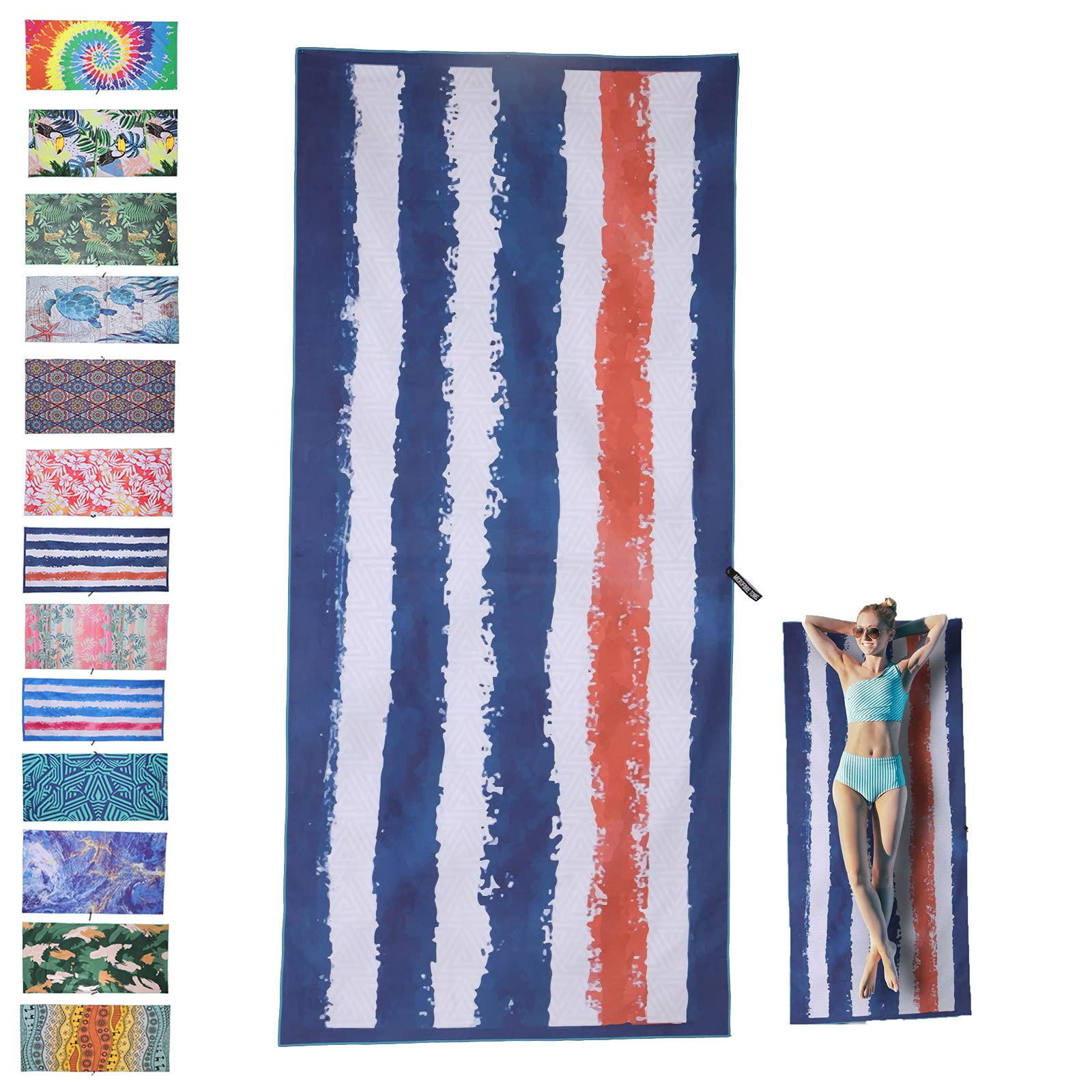 Premium Oversized Microfiber Beach Towel 72