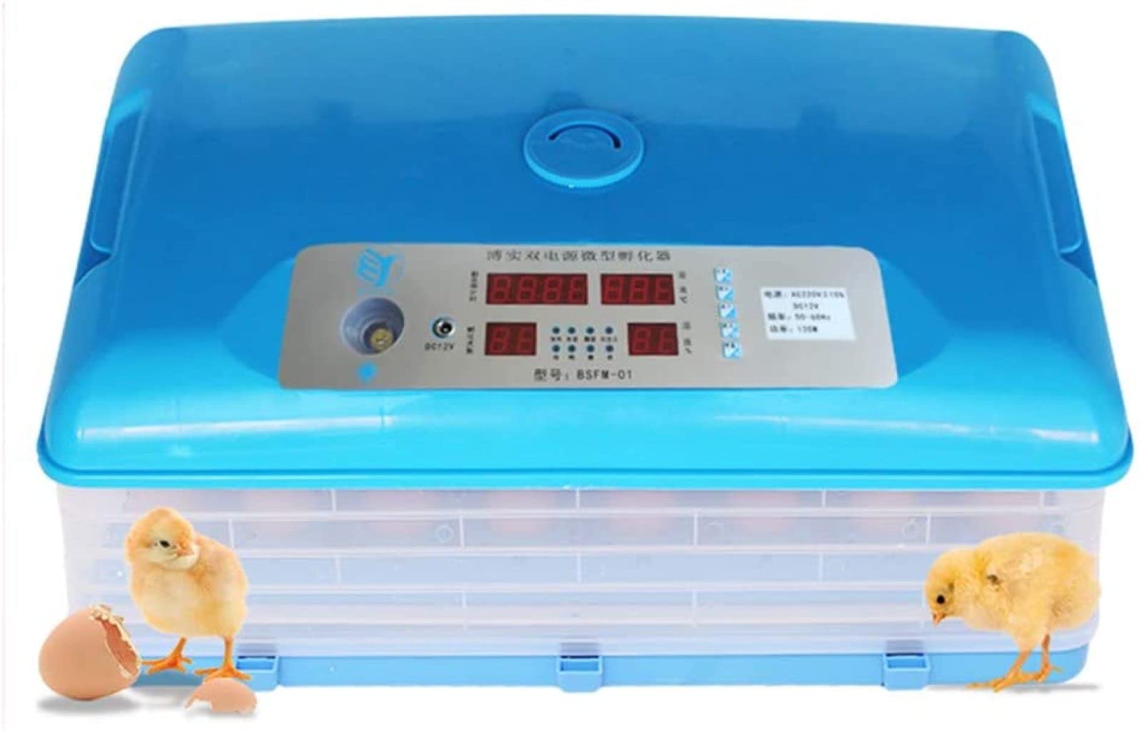 BYCDD Automatic Egg Incubator for 39 Eggs - Digital Temperature Control & Auto Turner - Intelligent Poultry Hatcher for Chickens, Ducks, Geese & Birds - Perfect for Home Farming, Hatching Projects & Poultry Breeding