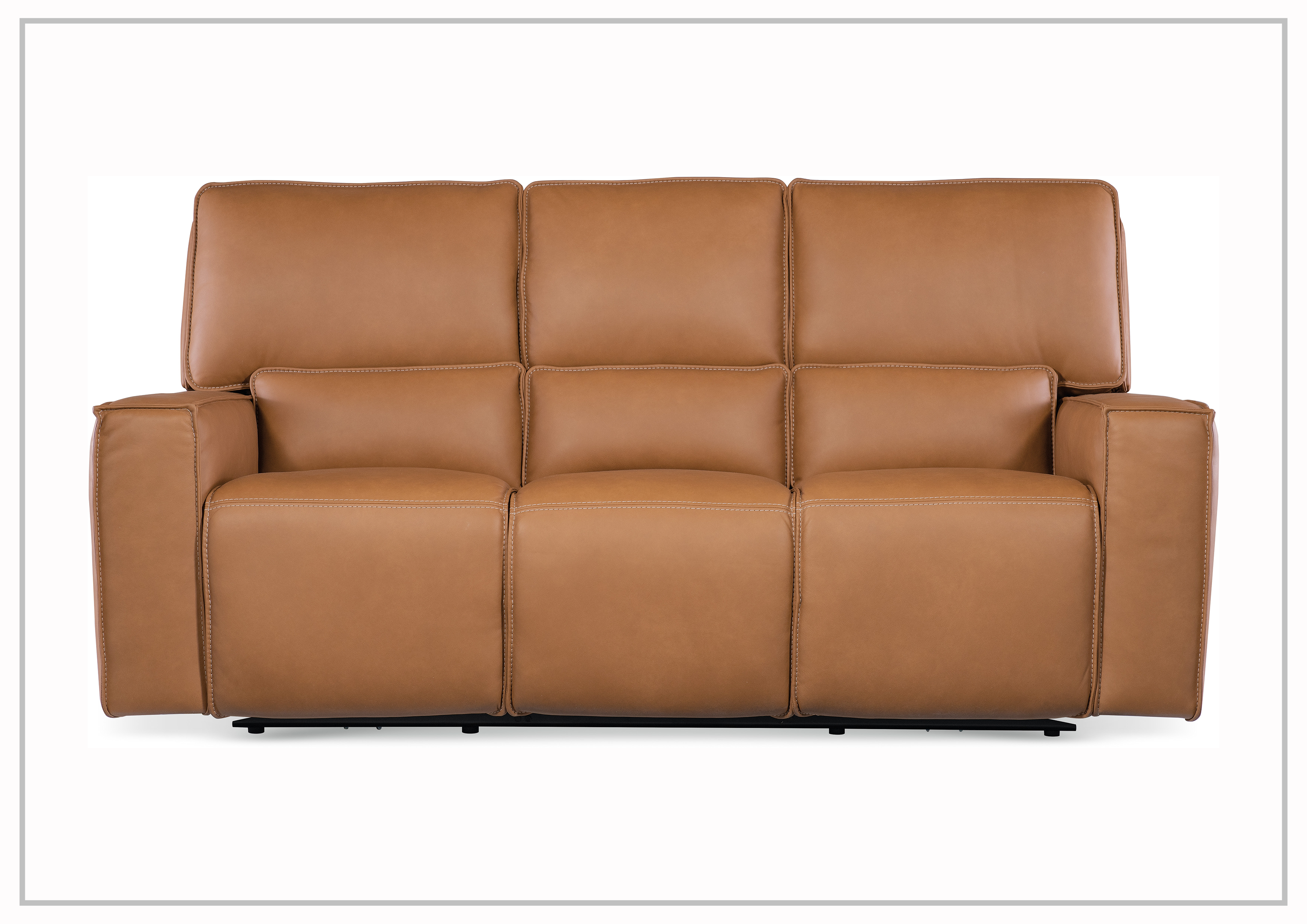 Hooker Furniture Miles Zero Gravity Power Recliner Leather Sofa - Adjustable Electric Recliner with Lumbar Support for Living Room, Home Theater & Office Comfort
