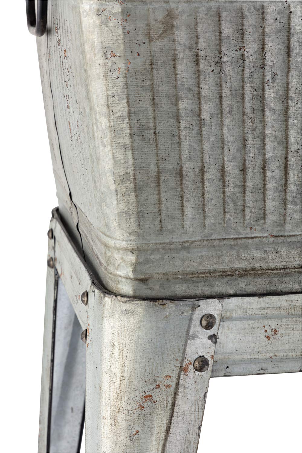 IMAX 65345 Perryman Galvanized Beverage Tub with Stand - Lightweight Iron Drink Cooler for Parties, Camping & Outdoor Use | Perfect for Pet Bathing, Firewood Storage, Vegetable Display & Wine Chilling