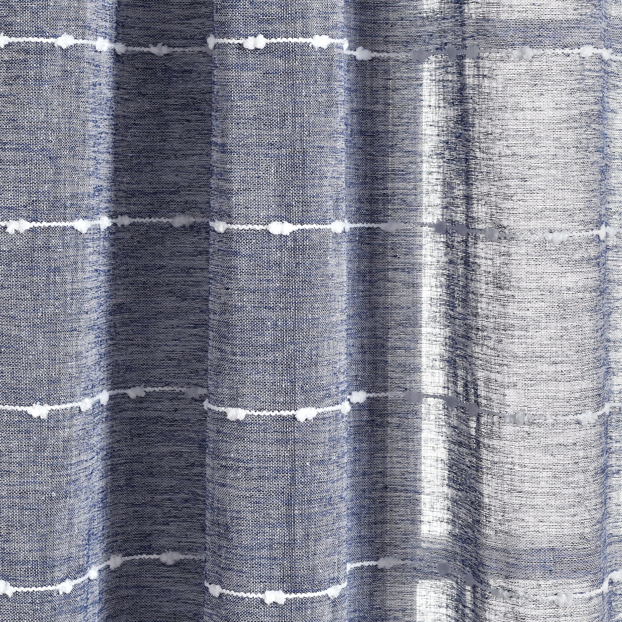 Farmhouse Style Textured Sheer Window Valance - Rustic Curtain Top for Living Room, Bedroom & Kitchen Decor