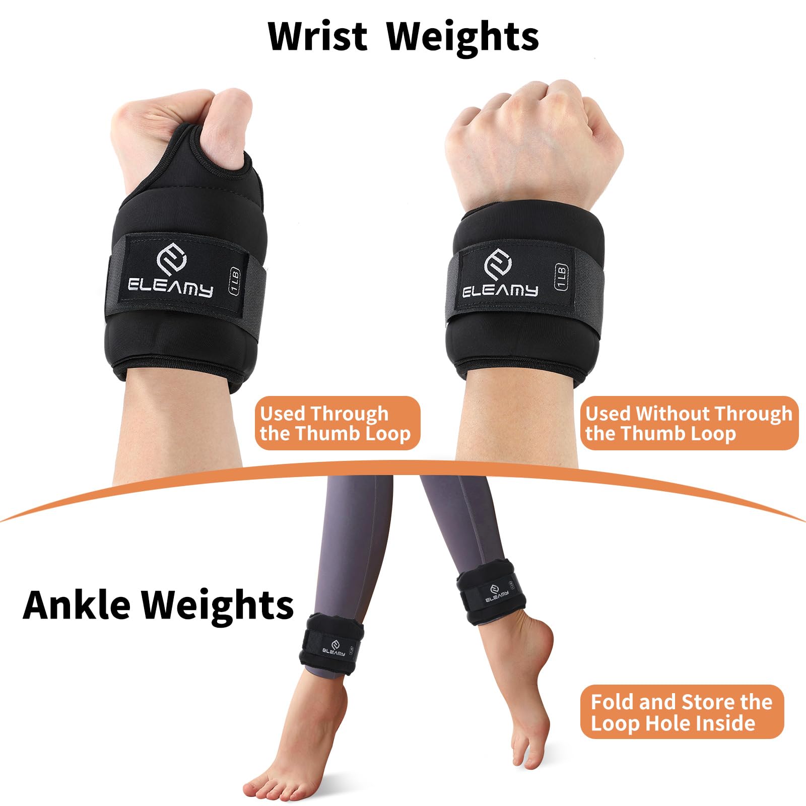 Adjustable Wrist Weights & Ankle Dumbbell Straps for Strength Training - Perfect for Home Workouts, Yoga, and Fitness Exercises