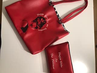 Audrey Hepburn Inspired Tote Bag - Stylish Cosmetic Bag for Women (Red) | Perfect for Travel, Work & Everyday Use