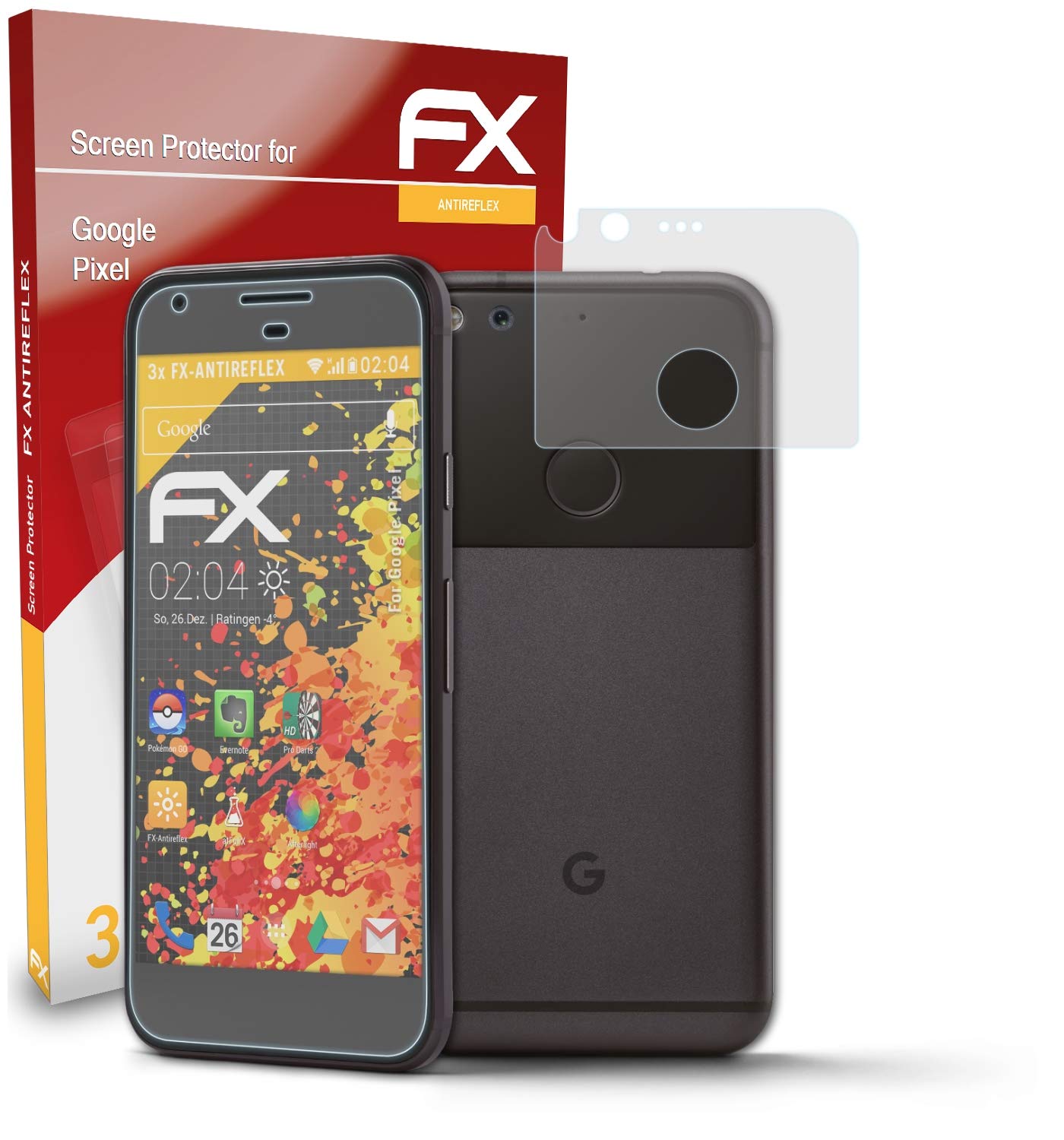 Google Pixel Screen Protector - Anti-Glare & Shock-Absorbing Tempered Glass (3-Pack) - Perfect for Work, Travel & Outdoor Adventures