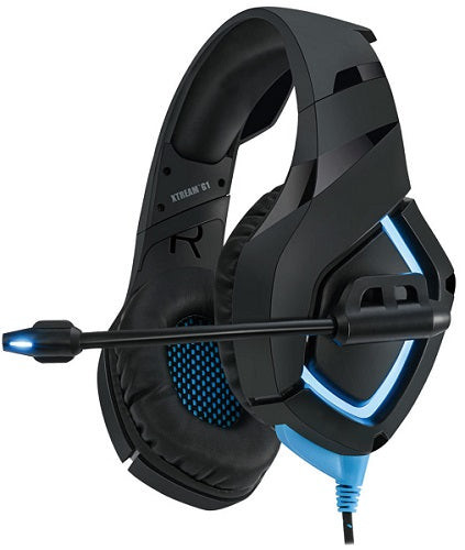 Adesso Xtream G1 Stereo Gaming Headset with LED Lights - Immersive Sound for PC, PS5, Xbox & Mobile Gaming - Comfortable Over-Ear Headphones with Mic for Streaming & Esports