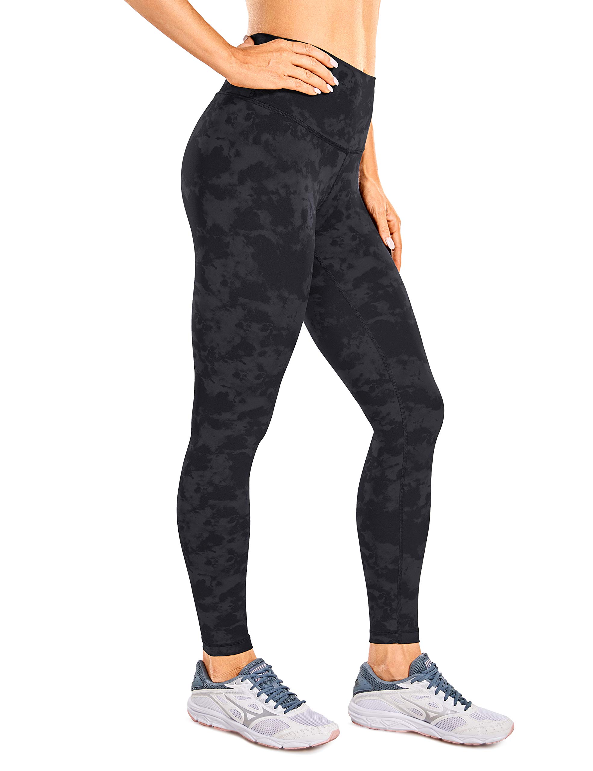CRZ YOGA Women's High Waisted Compression Leggings - 25 Inch Tummy Control Workout Pants for Yoga, Running & Gym | Thick Comfortable Athletic Tights for Women