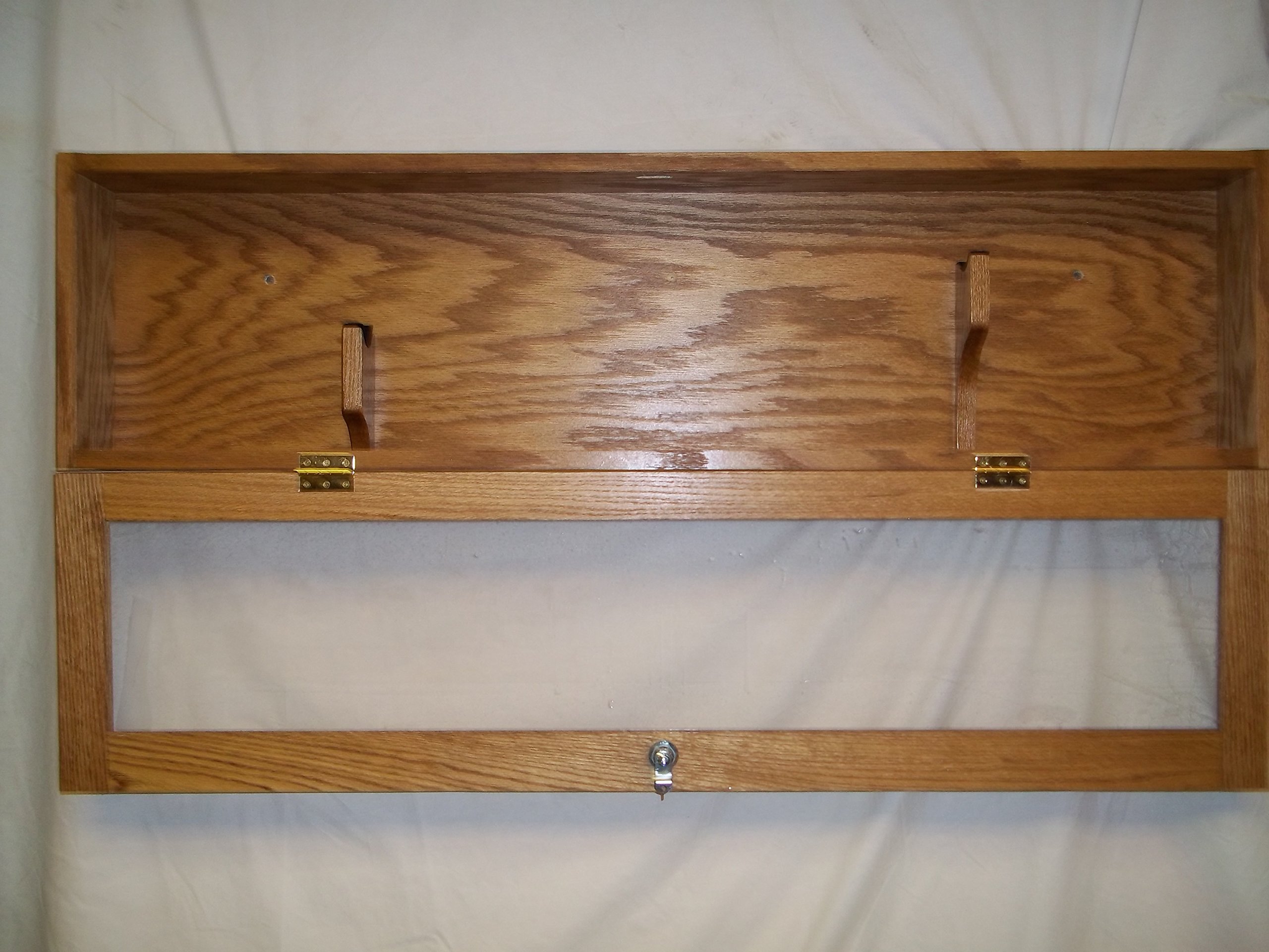 Secure Single Gun Locking Wall Display Cabinet Case - Heavy Duty Firearm Storage for Home & Office Safety