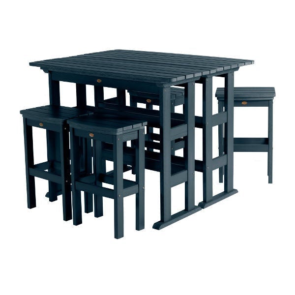 Lehigh 6-Piece Bar Height Balcony Patio Set - Outdoor Dining & Entertaining Furniture for Small Spaces