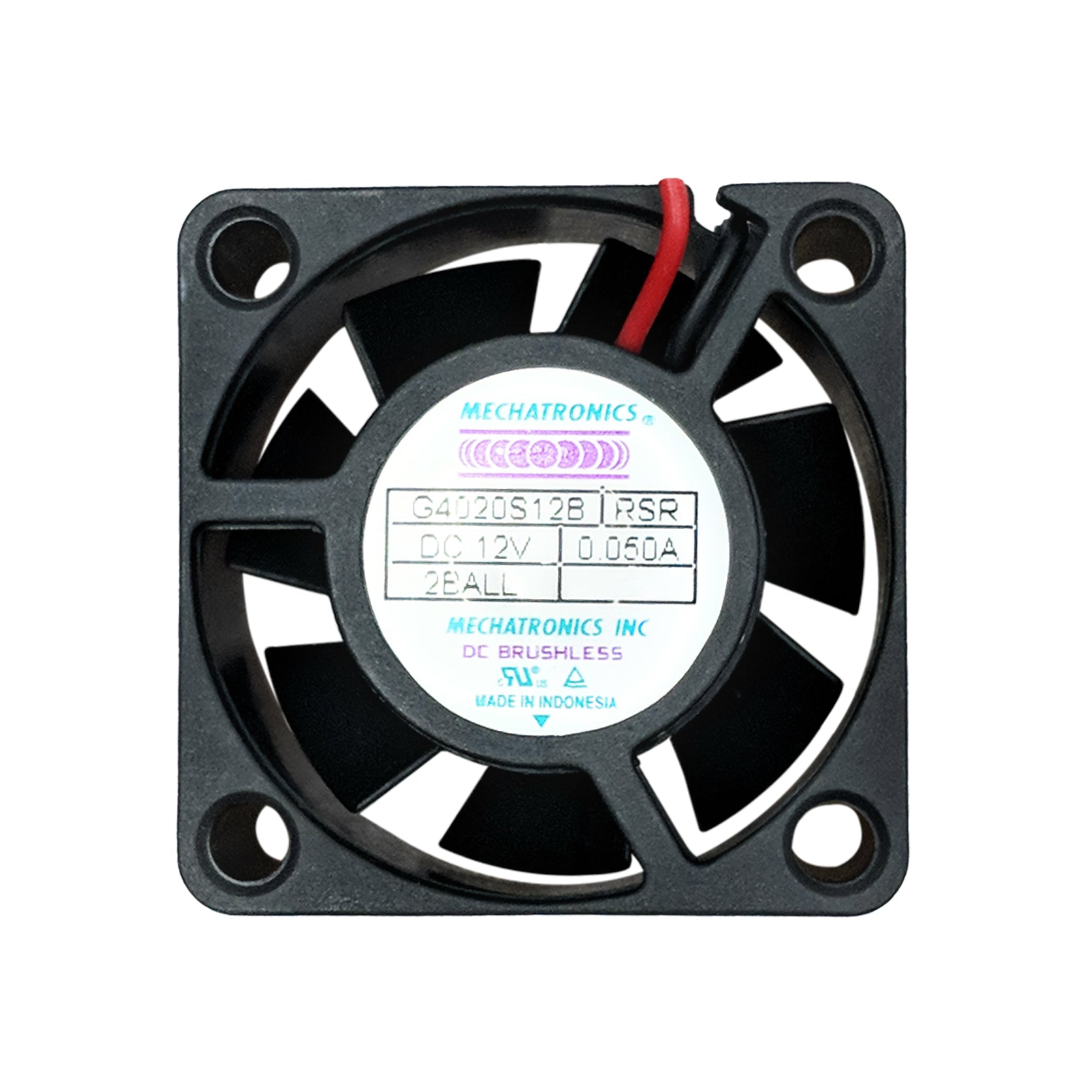 40x40x20mm 12V DC Ball Bearing Cooling Fan - High Speed Mechatronics Fan G4020S12B-RSR-1456 for PC, Electronics, and 3D Printer Cooling