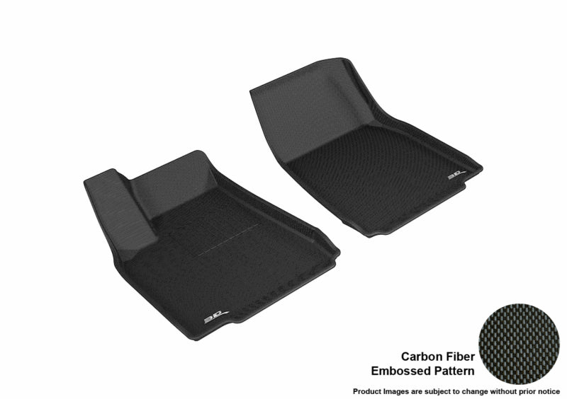 3D MAXpider Kagu Custom Fit Floor Mats for Tesla Model X (2016-2020) - 1st Row All-Weather Protection, Black | Perfect for Daily Commutes, Road Trips & Family Adventures