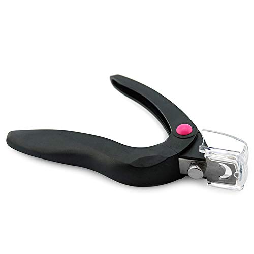 Professional Acrylic Nail Clippers - False Nail Cutter, Nail Tip Trimmer & Edge Cutter for UV Gel & Fake Nails - Manicure Tool (Black) | Perfect for Salon, Home Nail Art & DIY Manicures