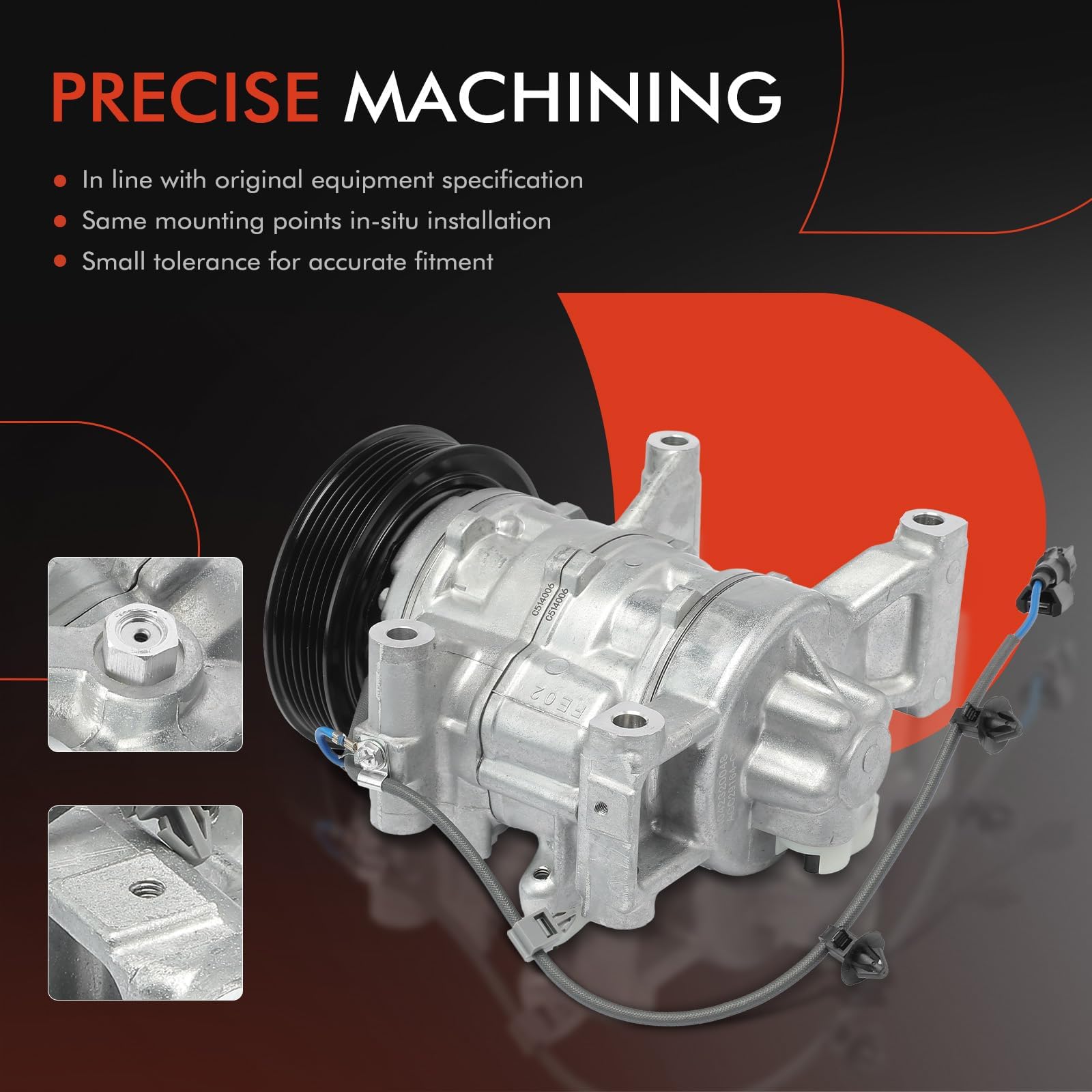 Premium AC Compressor with Clutch for Honda Fit 1.5L 2015-2018 - Direct Replacement Part for Cool & Comfortable Driving in Summer