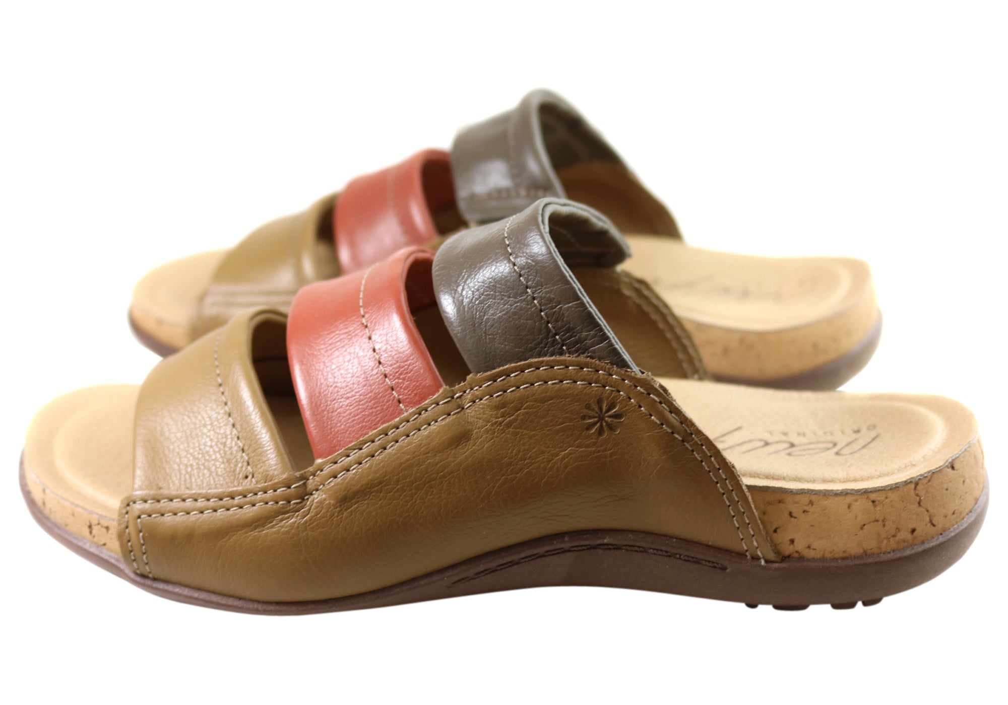 Women's Comfort Leather Slides Sandals - Soft & Supportive Brazilian Made Summer Shoes for Beach, Pool & Casual Wear