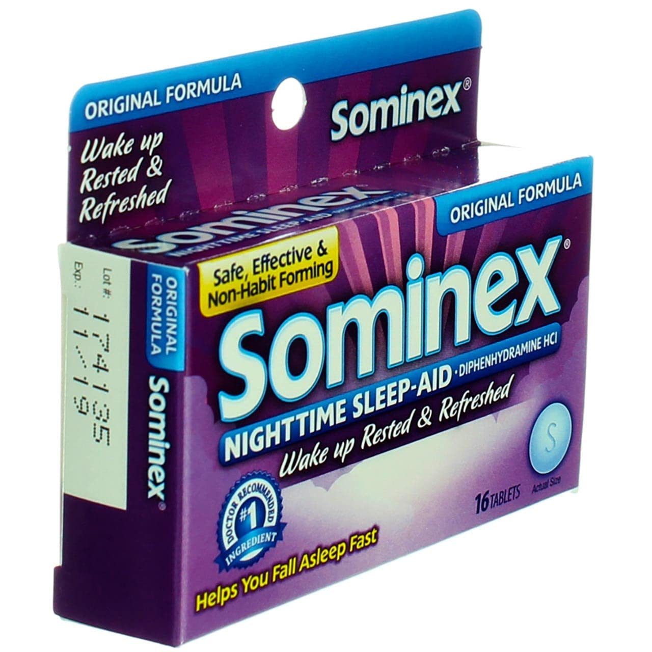 Sominex Original Formula Nighttime Sleep Aid - 25mg Diphenhydramine HCl, 80 Tablets (5-Pack Bundle) | Fast-Acting Sleep Supplement for Adults with Insomnia | Perfect for Travel, Jet Lag & Stressful Nights