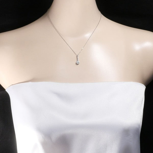 18K White Gold Diamond Necklace for Women - Elegant Pendant Jewelry Gift for Anniversary, Wedding & Special Occasions