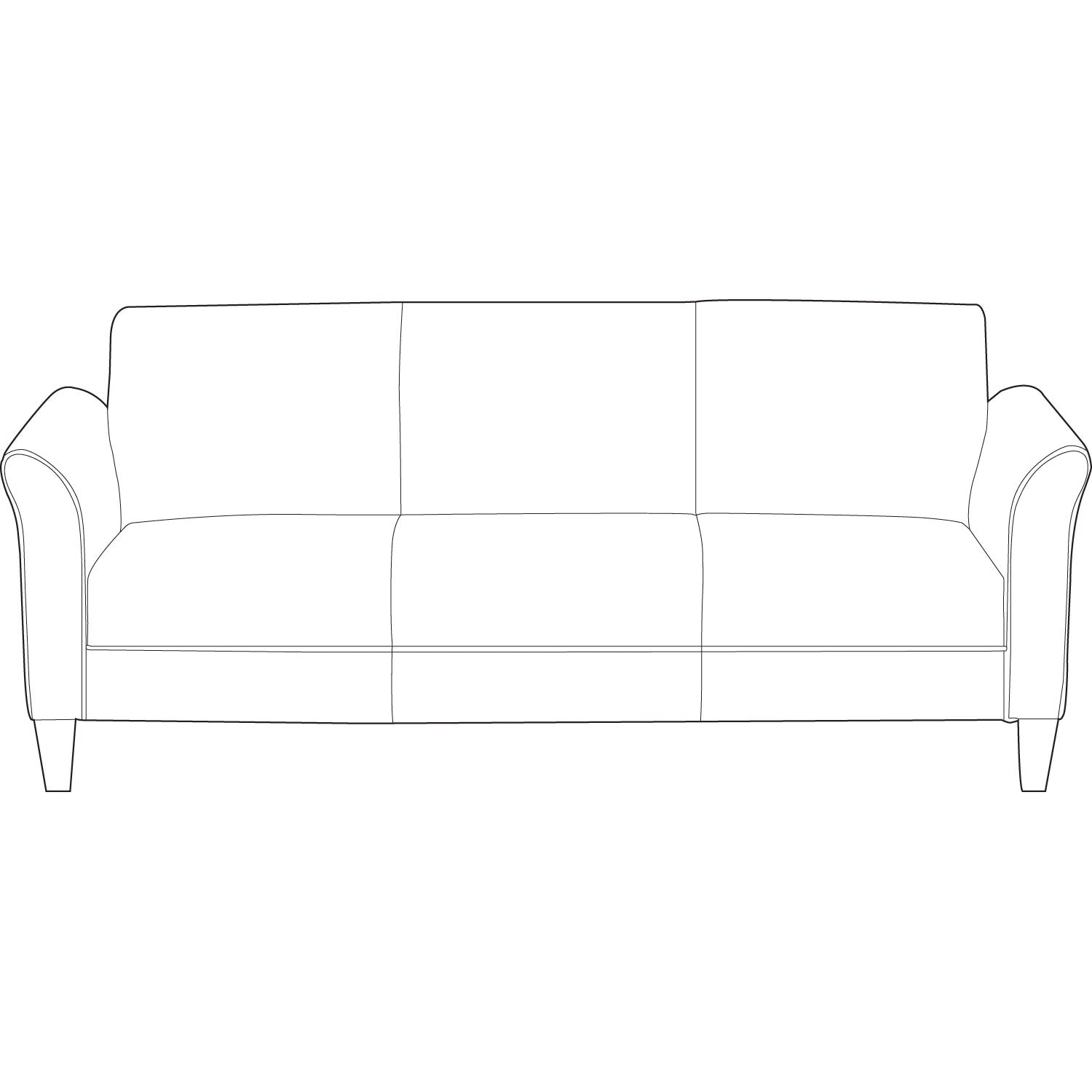 Alera Reception Lounge Sofa Series - 3 Cushion Sofa 77