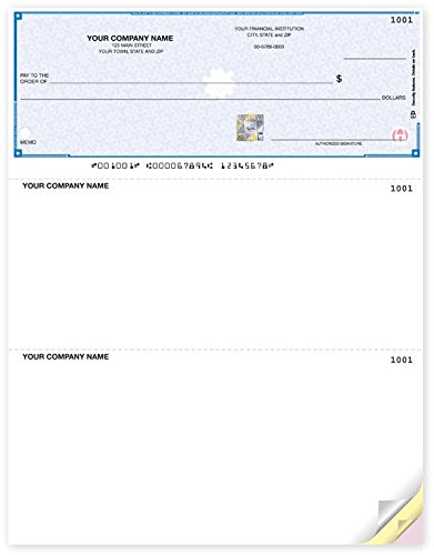 EGP High Security Laser Multi-Purpose Top Check - 250 Sheets, Blue | Fraud Prevention & Document Protection for Business, Banking & Legal Use