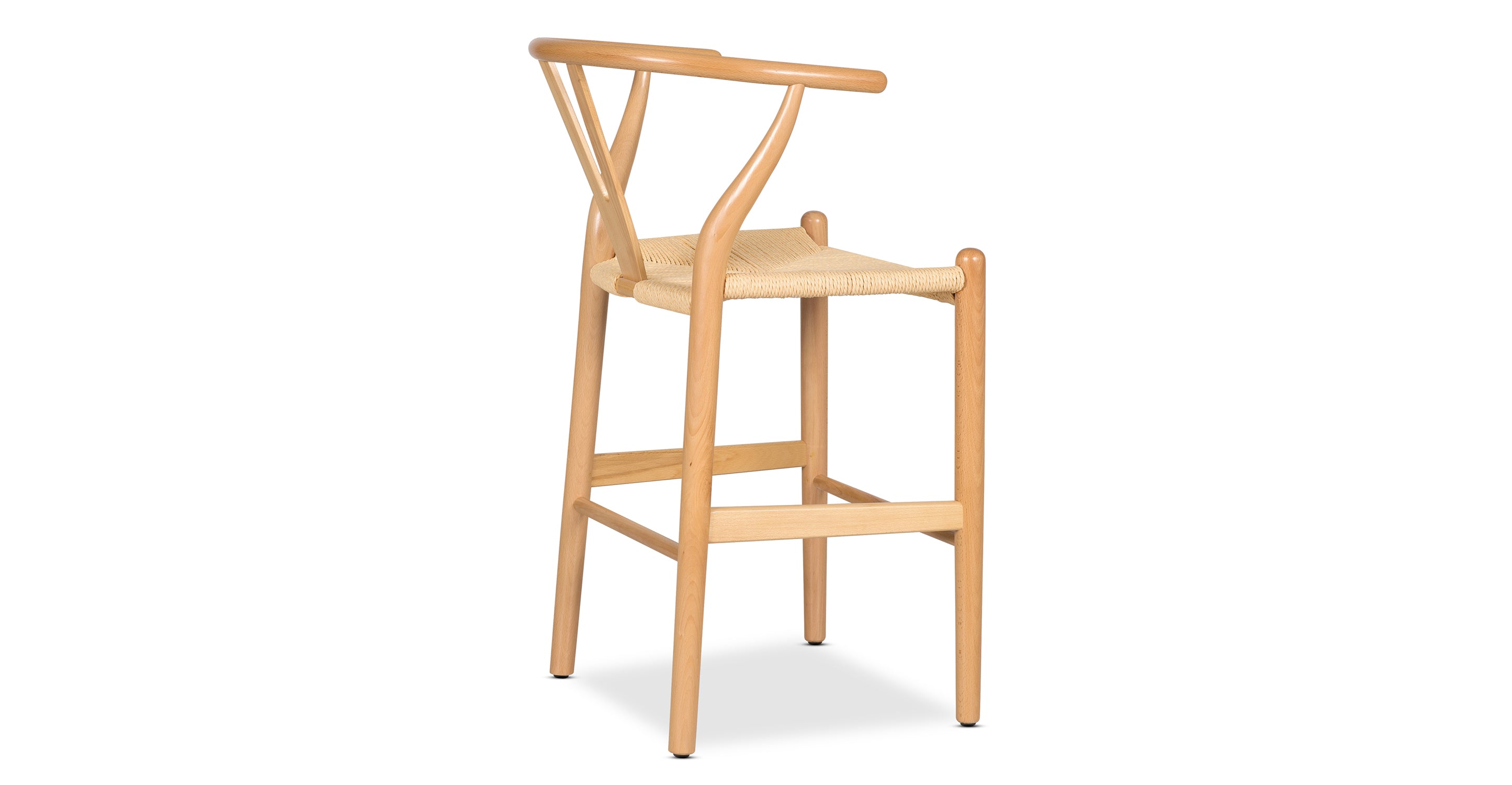 Modern Weave Counter Stool - Stylish Bar Stool for Kitchen Island, Breakfast Nook & Home Decor - Comfortable Rattan Seat with Sturdy Metal Frame - Perfect for Dining, Entertaining & Small Spaces