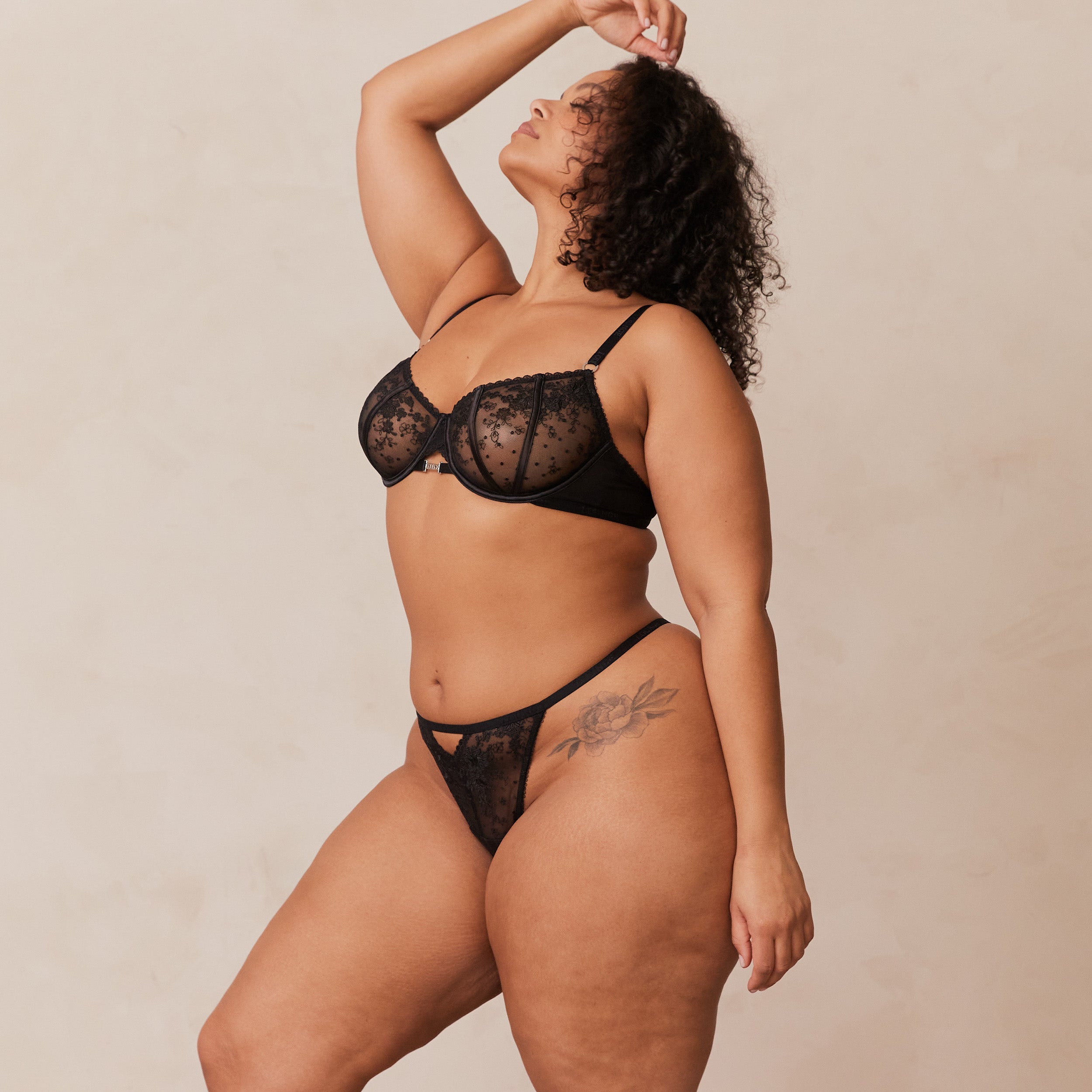 Flirt Balcony Bra - Sexy Lace Underwire Push Up Bra for Women, Black | Perfect for Date Night, Valentine's Day & Special Occasions
