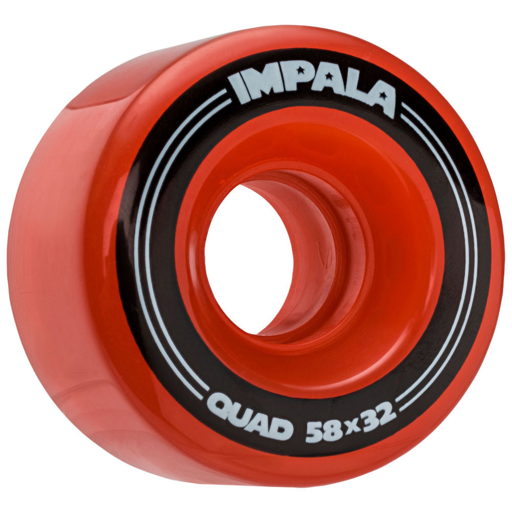 Impala 58mm Quad Roller Skate Wheels - 4 Pack for Indoor & Outdoor Skating, Derby, and Rink Use