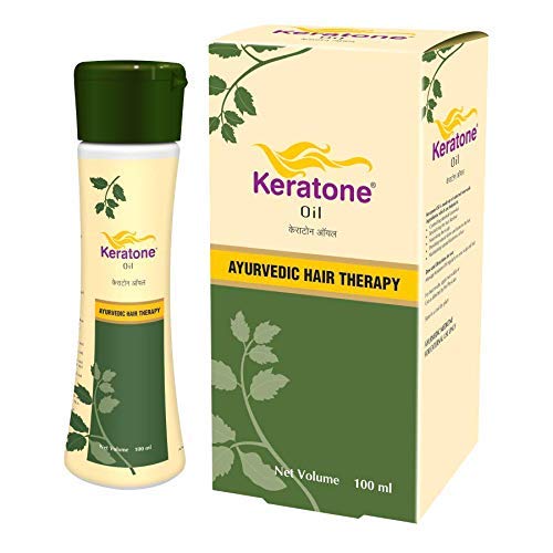 Dabur Keratone Ayurvedic Hair Oil 100ml - Natural Hair Growth Treatment for Nourishment & Revitalization | Controls Dandruff & Maintains Black Hair Color | Perfect for Daily Hair Care & Scalp Massage