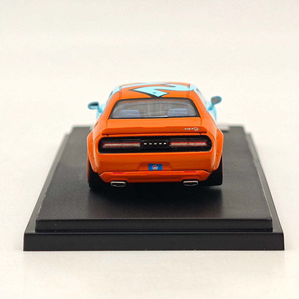 1:64 Scale Dodge SRT Hellcat Muscle Car Diecast Model - Gulf Livery Collectible Toy for Display & Racing Enthusiasts | Perfect for Car Collections, Office Decor & Kids Playtime