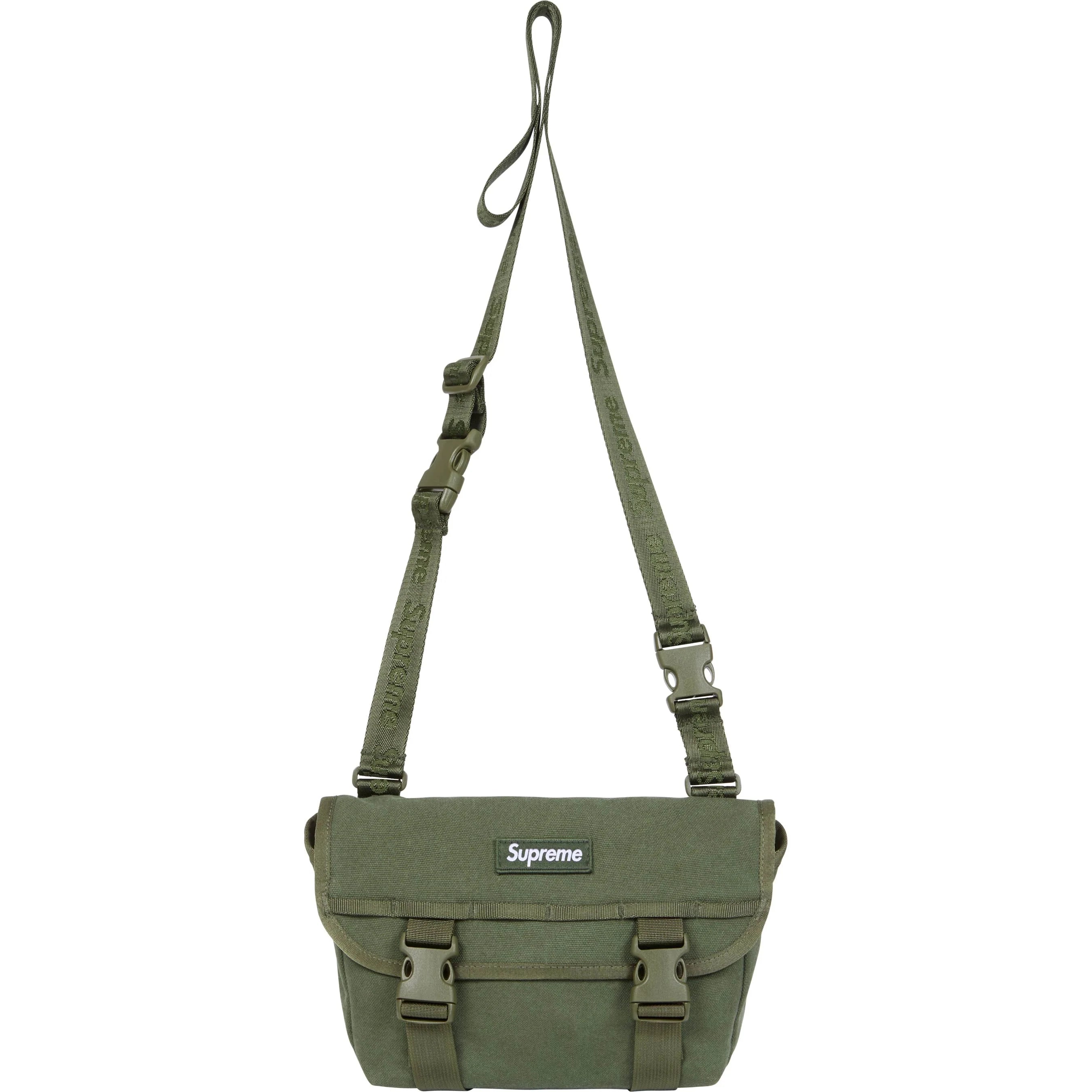 Supreme SS25 Mini Messenger Bag - Olive Green Crossbody Bag for Men & Women - Perfect for Travel, Work & Everyday Use