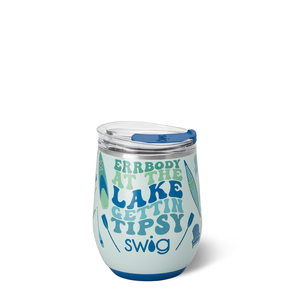 Errbody at The Lake Stemless Wine Glass 12oz - Perfect for Outdoor Picnics, Beach Parties, and Relaxing by the Pool